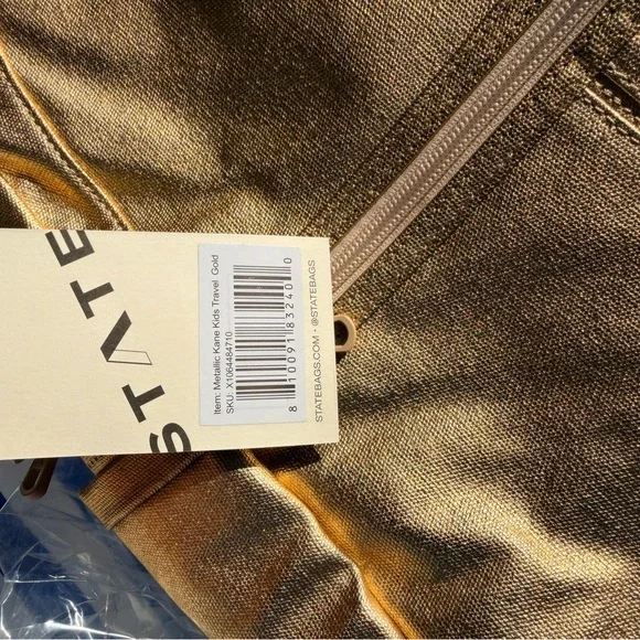 STATE Metallic Gold Kids Travel Backpack - Picture 7 of 10